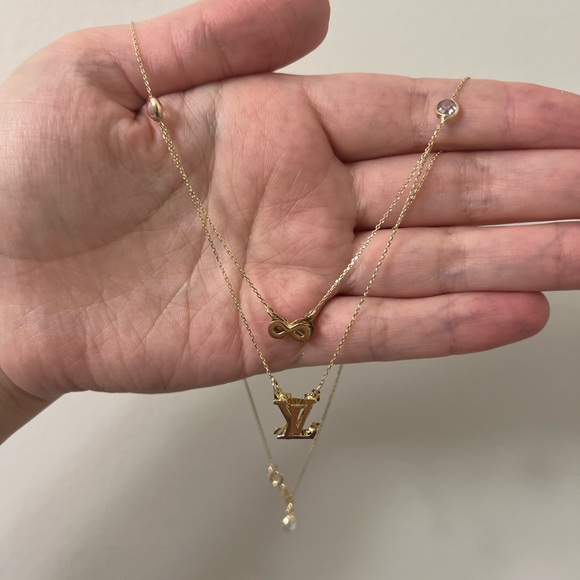 LV Infinity layered Necklace 14 K gold - Picture 3 of 7